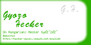 gyozo hecker business card